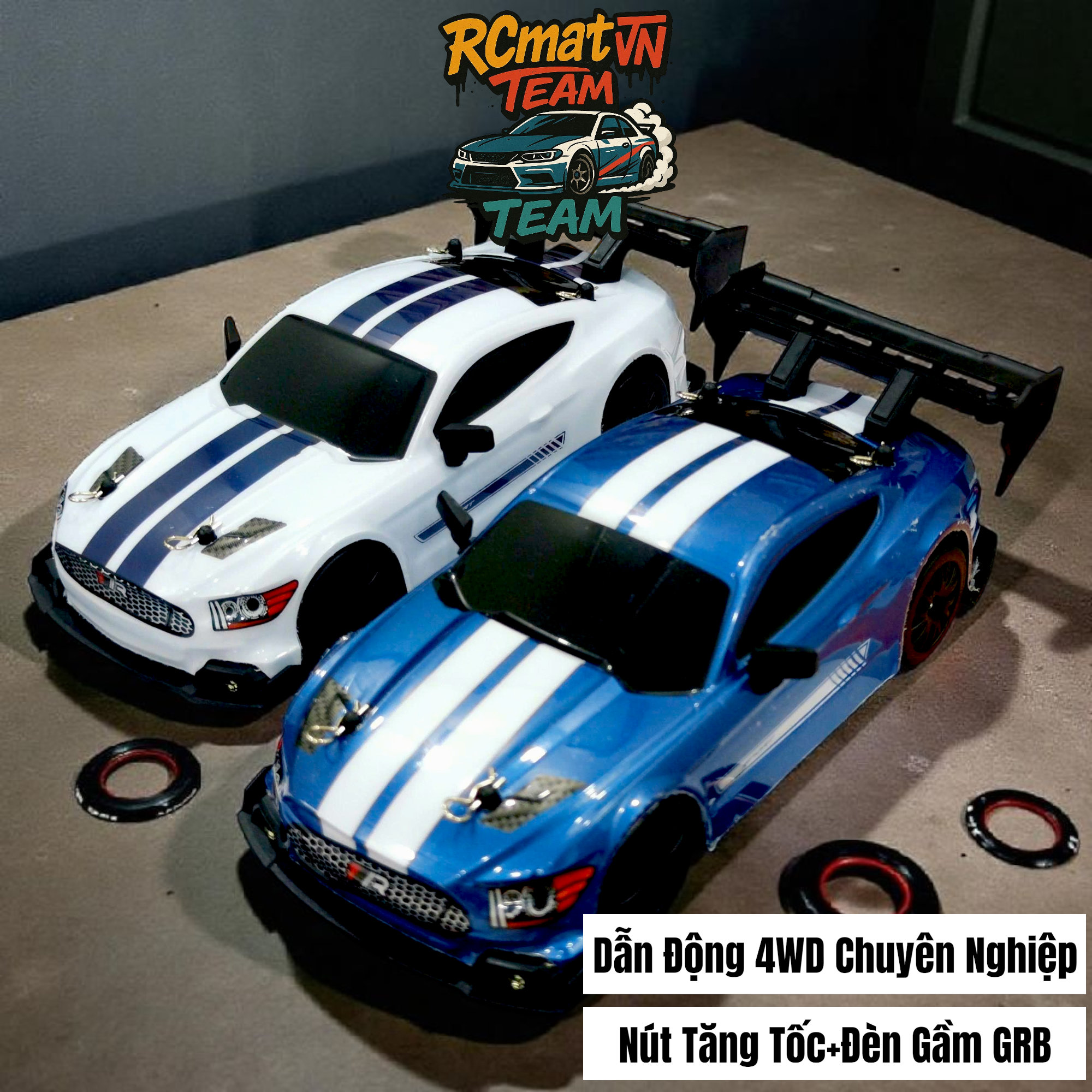 Xe Điều Khiển RC Drift 1/24 4WD 30 km/h – LED Tốc Độ Cao, Đua Mini GTR, Điều Khiển 2.4G, Quà Tặng Đồ Chơi RC