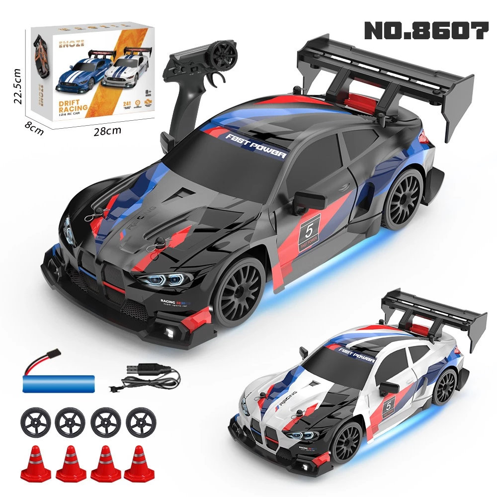Xe Điều Khiển RC Drift 1/24 4WD 30 km/h – LED Tốc Độ Cao, Đua Mini GTR, Điều Khiển 2.4G, Quà Tặng Đồ Chơi RC