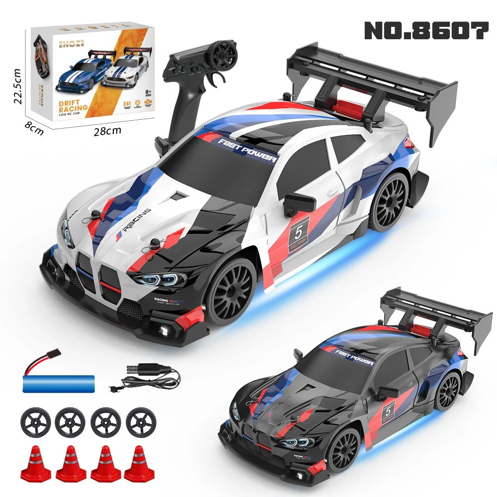 Xe Điều Khiển RC Drift 1/24 4WD 30 km/h – LED Tốc Độ Cao, Đua Mini GTR, Điều Khiển 2.4G, Quà Tặng Đồ Chơi RC
