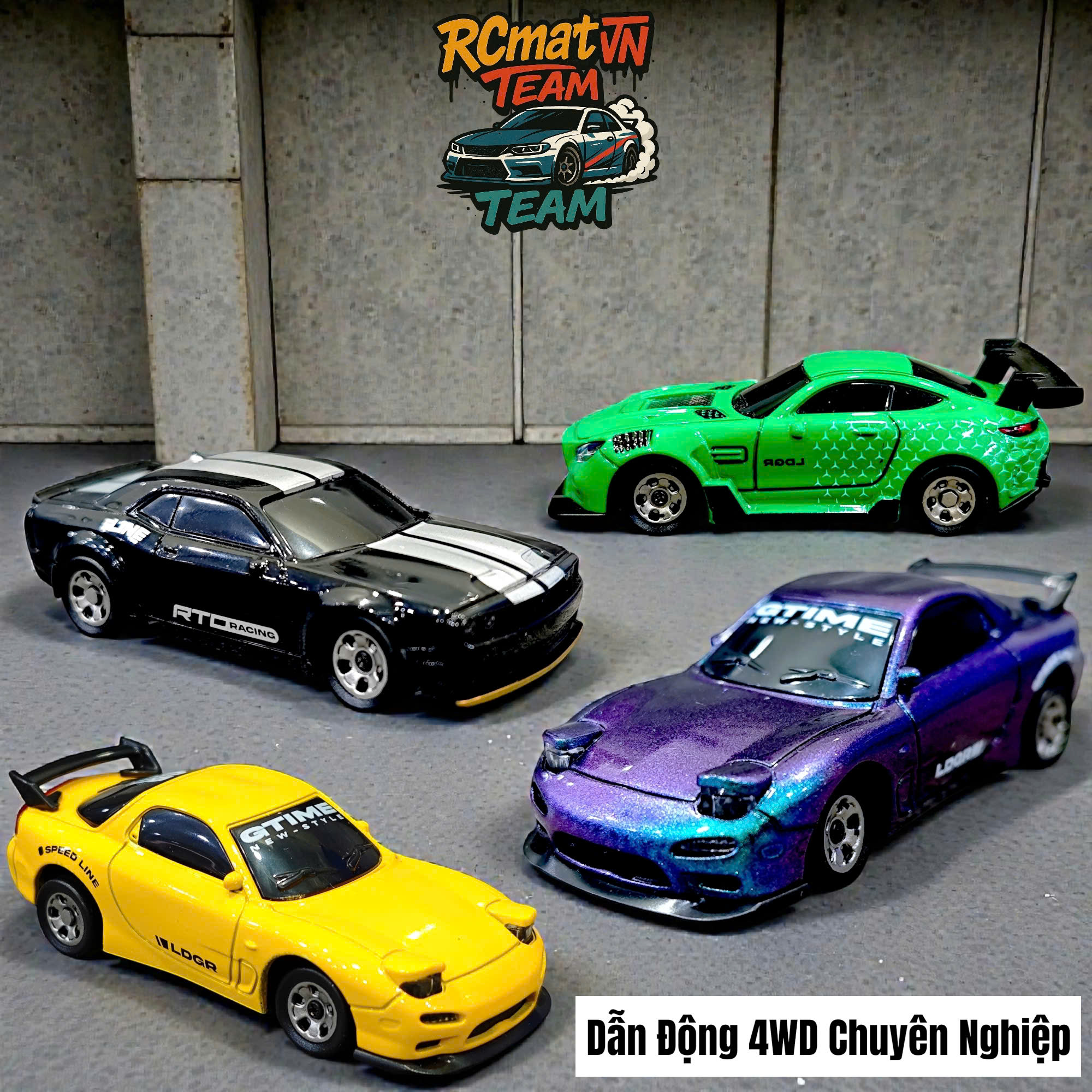 Xe Mini RC Tỷ Lệ 1/64 – Điều Khiển Từ Xa 2.4GHz, 4WD, Tốc Độ 15 km/h, Đèn LED – Xe Đua Bàn Làm Việc Cho Người Lớn & Trẻ Em - 3601/3602