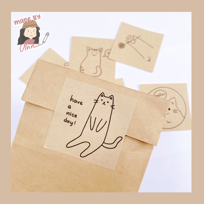 Set 24 Sticker dán niêm phong gói hàng, gói quà