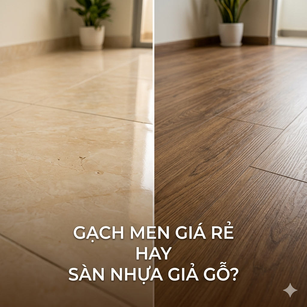 Nên Chọn Gạch Men Giá Rẻ Hay Sàn Nhựa Giả Gỗ Cho Phòng Trọ, Chung Cư Mini?