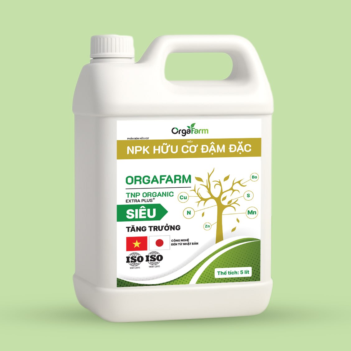 NPK Hữu Cơ OrgaFarm - Siêu Tăng Trưởng - 5L