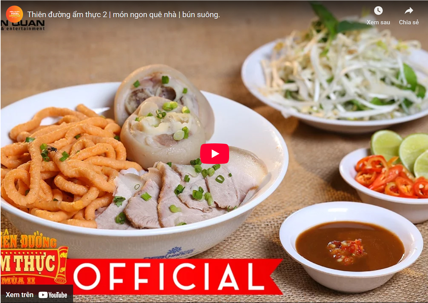 Về Trà Vinh ăn gì? Bún Suông bạn nghe chưa?