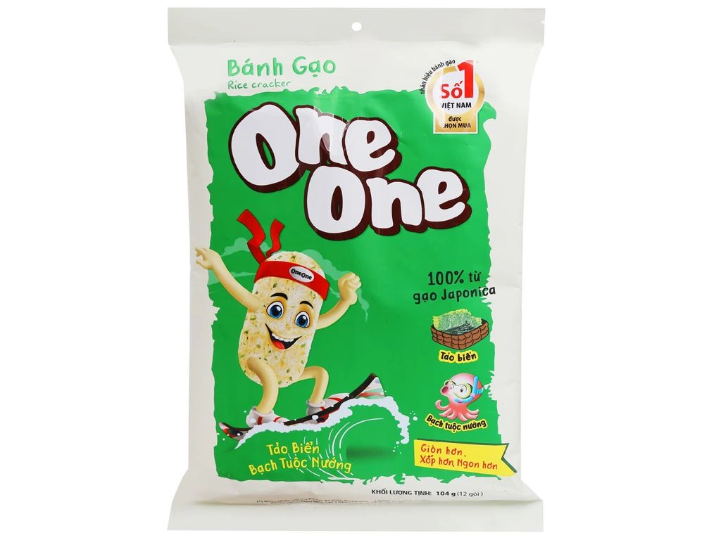 BANH GAO ONE ONE TAO BIEN BACH TUOT NUONG 104G