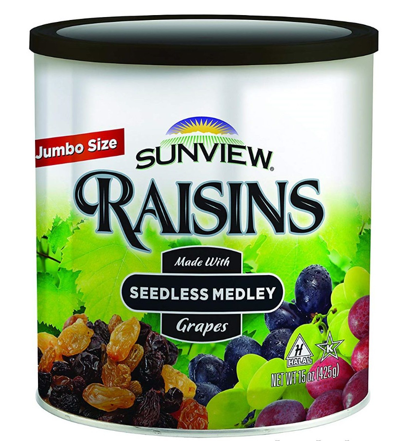 NHO KHO SUNVIEW RAISINS LON TRON 425G