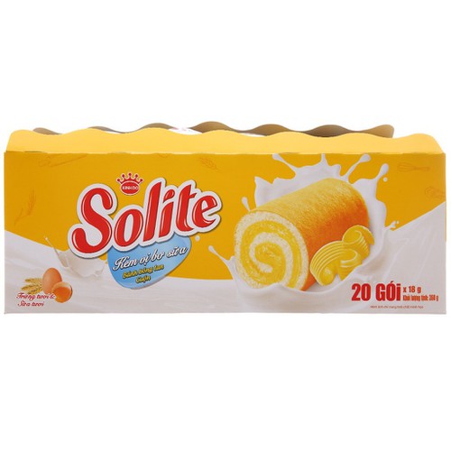 BANH SOLITE SWISSROLL BO SUA 360GR