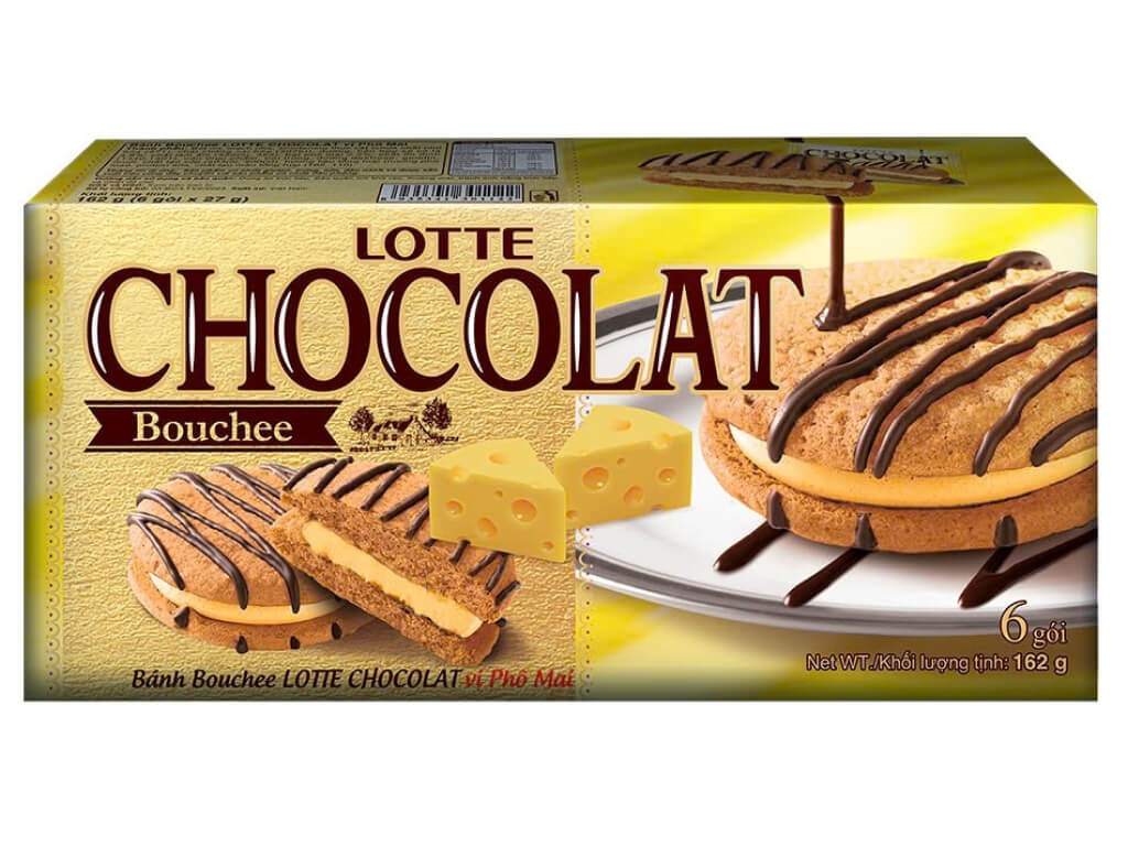 BANH BOUCHEE LOTTE CHOCOLAT VI PHO MAI 162G/6GOI