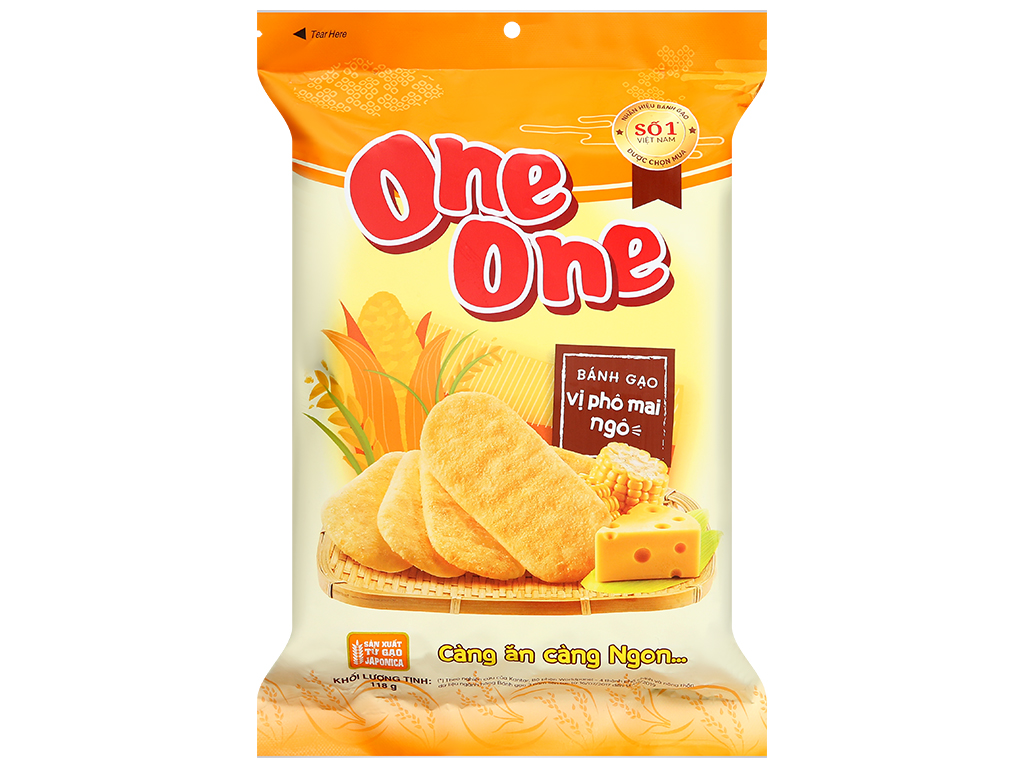 BANH GAO ONE ONE GOLD PHOMAI BAP 118GR