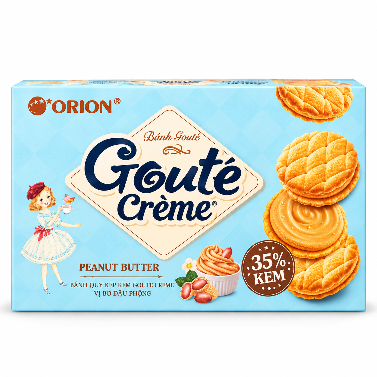 BANH GOUTE CREAM BO DAU PHONG 6 GOI X 20G