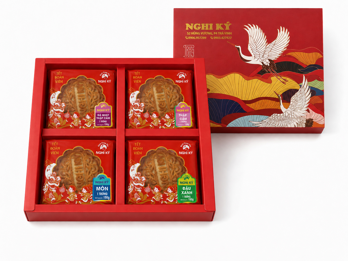 HỘP BÁNH TRUNG THU (GÀ, THẬP CẨM, MÔN, ĐẬU XANH)