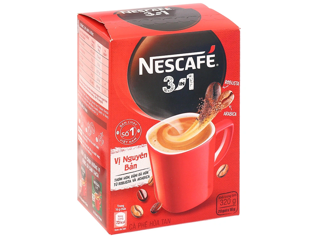 CA PHE SUA NESCAFE 3 TRONG 1 DAM DA HAI HOA 340G