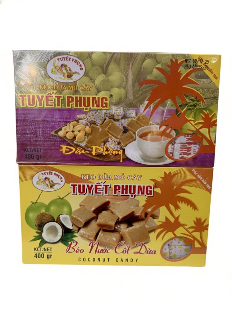 KEO DUA COM SAU RIENG DAU PHONG 400GR
