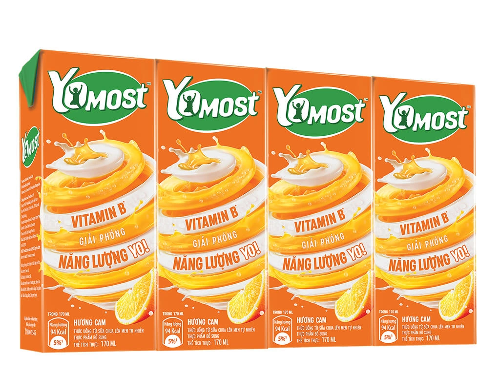 SUA CHUA UONG YOMOST HUONG CAM 170ML