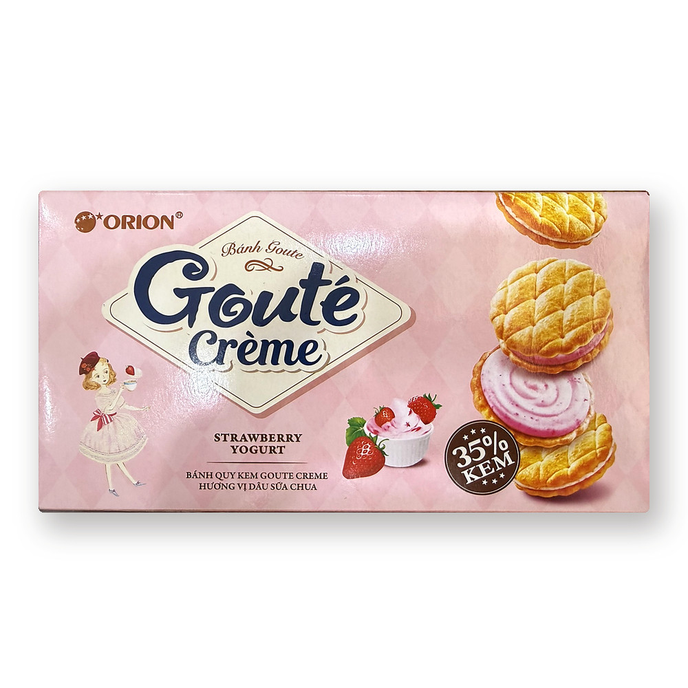BANH GOUTE CREAM DAU SUA CHUA ORION 6 GOI X 20G