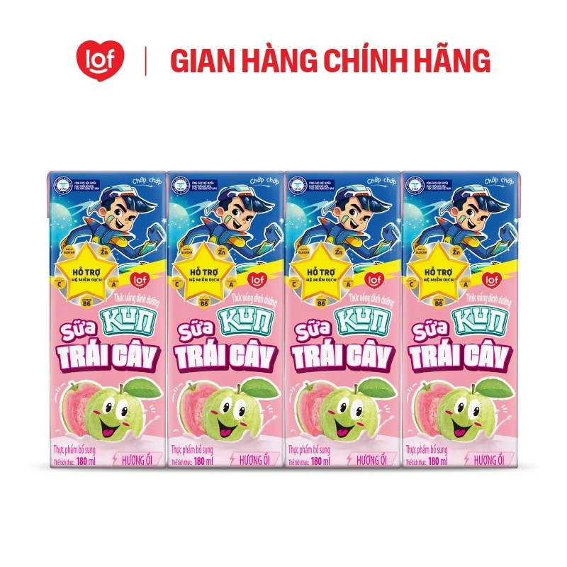 SUA CHUA TRAI CAY KUN HUONG OI 180ml