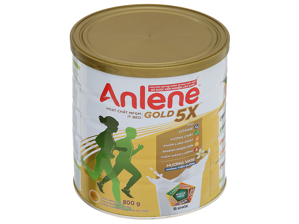 SUA BOT ANLENE GOLD 5X HUONG VANI LON 900G
