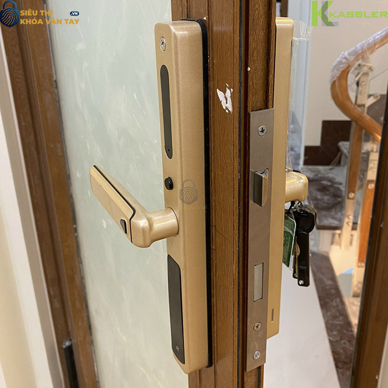 Khóa vân tay Kassler cửa nhôm KL-599 LX Champagne