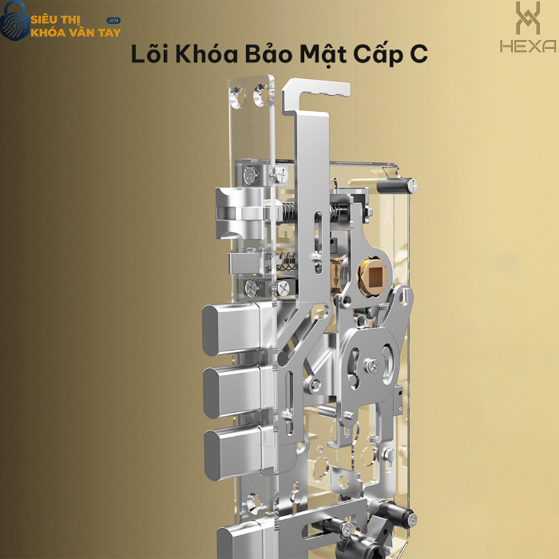 Khóa vân tay cửa gỗ Hexa L100
