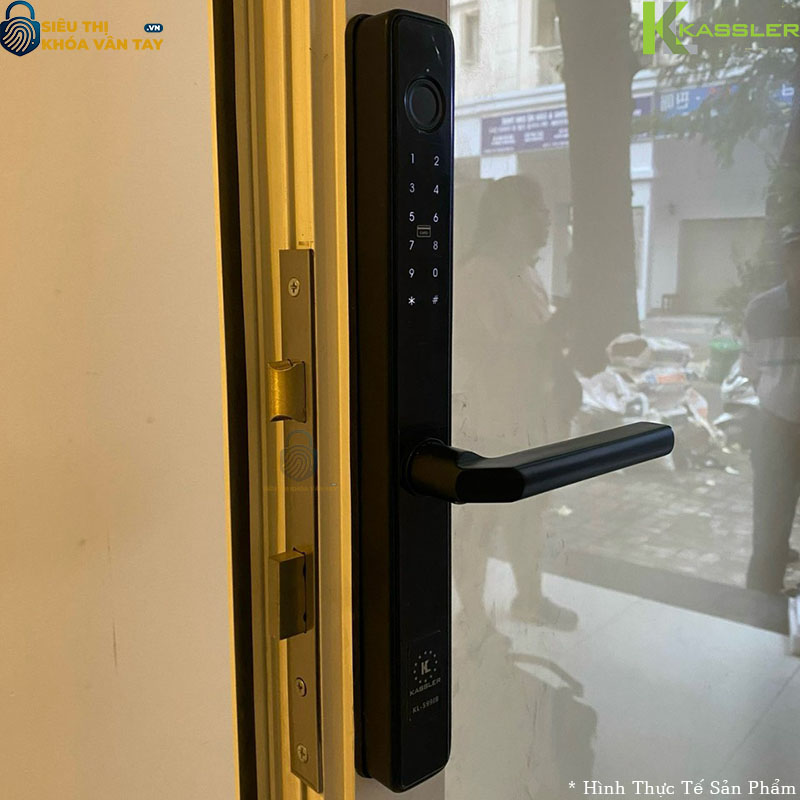 Kassler KL-599IB tích hợp mở khóa vân tay, mã số, thẻ từ, chìa cơ và điều khiển từ xa qua app