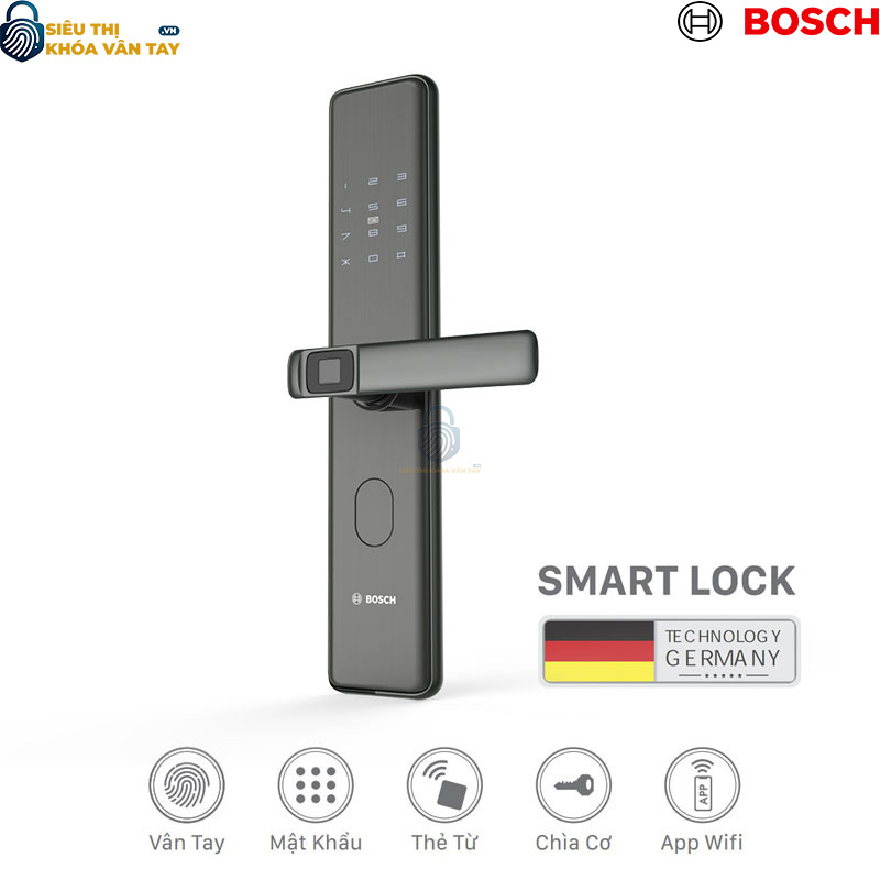 Khóa vân tay cửa gỗ Bosch.ID 30 EU