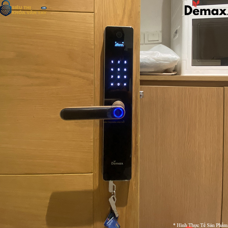 Demax EL-C626 hỗ trợ mở khóa bằng vân tay, mã số, thẻ từ, chìa cơ và kết nối app điện thoại