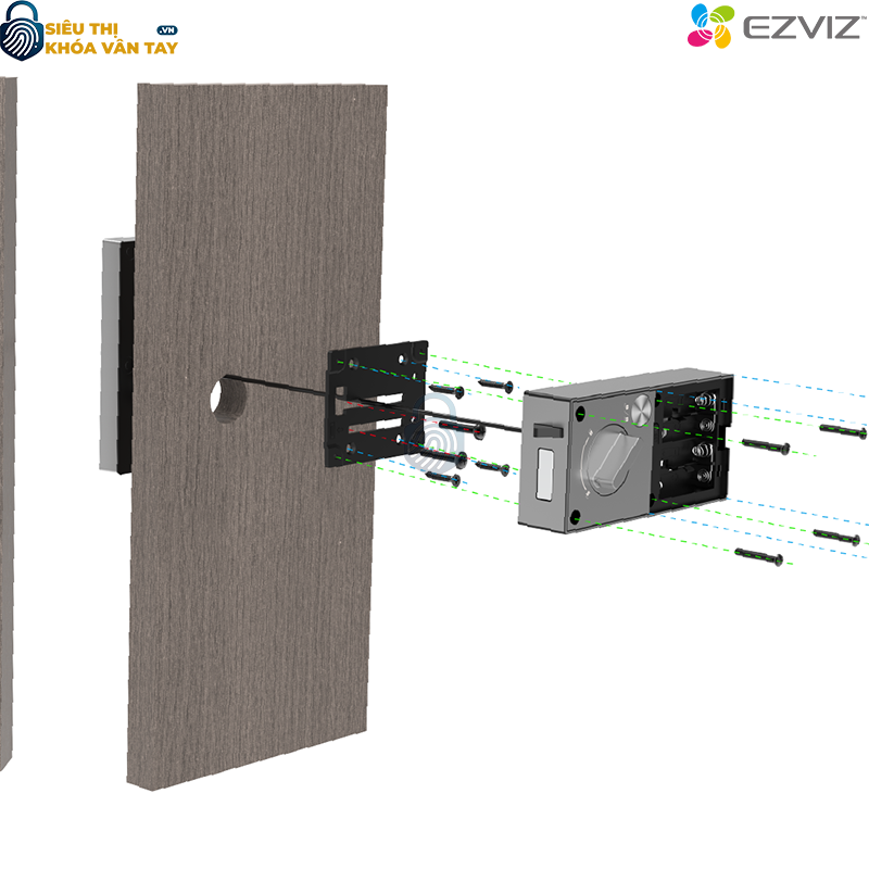 Khóa thông minh EZVIZ CS-DL03 (Smart Rim Lock) mang đến khả năng bảo mật cao với thiết kế nhỏ gọn và chắc chắn