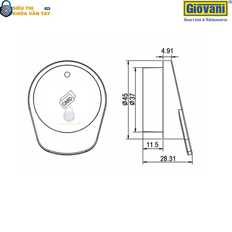 Khóa tủ Giovani Locker GSL-C62
