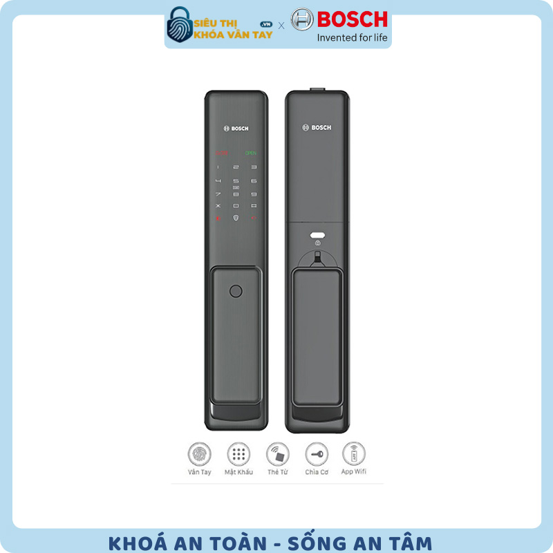 Khóa vân tay cửa gỗ Bosch.FU 750 EU
