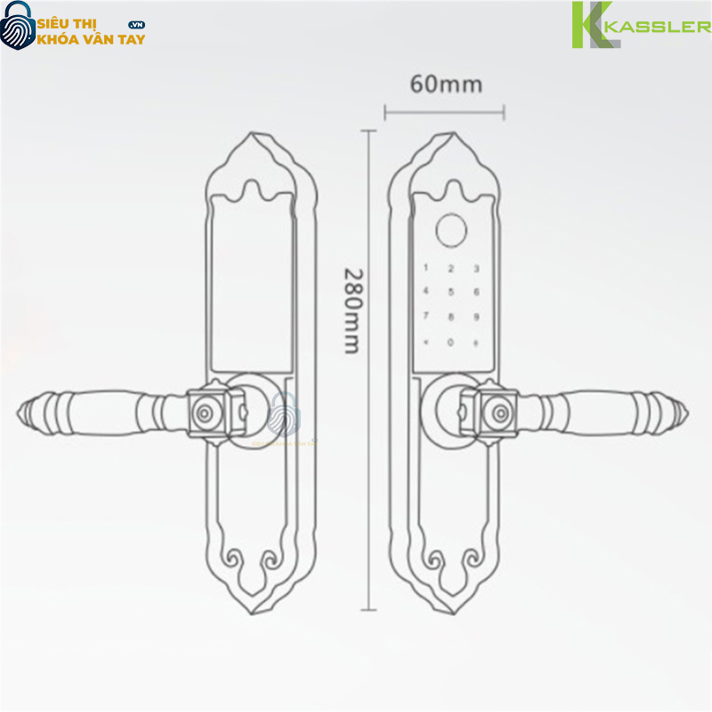 Sản phẩm hỗ trợ 5 phương thức mở khóa gồm: vân tay, mã số, thẻ từ, chìa cơ và mở khóa qua app điện thoại