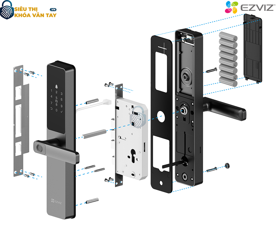 Khóa thông minh EZVIZ CS-DL05 được thiết kế hiện đại, mang đến khả năng bảo mật cao cho gia đình