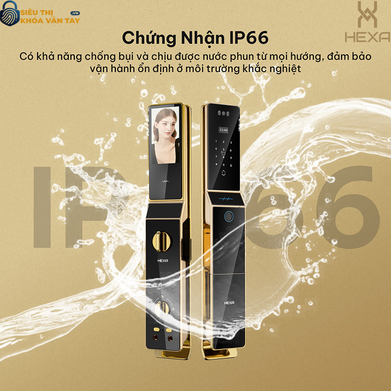 Khóa vân tay cửa gỗ Hexa P100s Pro