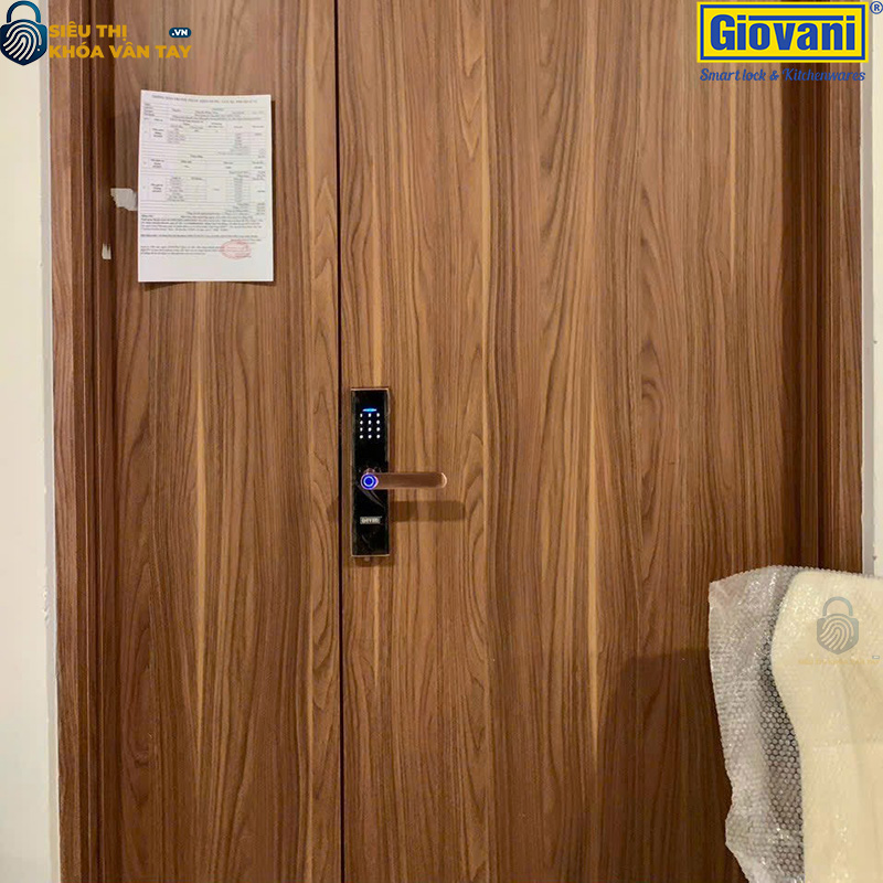 Khóa vân tay Giovani cửa gỗ GSL-K591C màu đồng