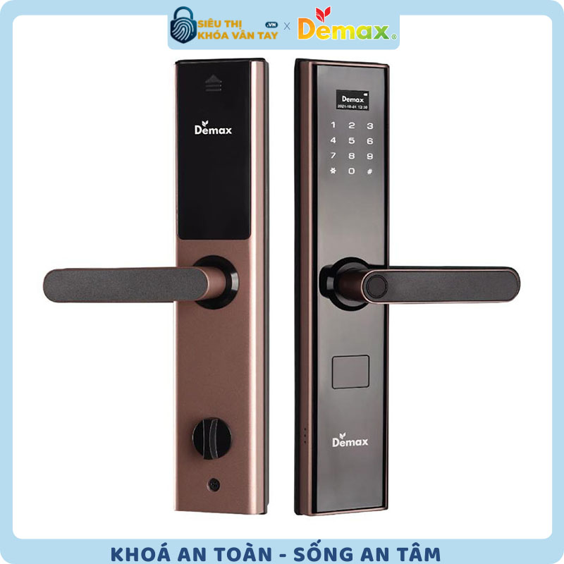Khoá vân tay cửa gỗ Demax EL368 được thiết kế hiện đại, phù hợp với xu hướng nhà thông minh