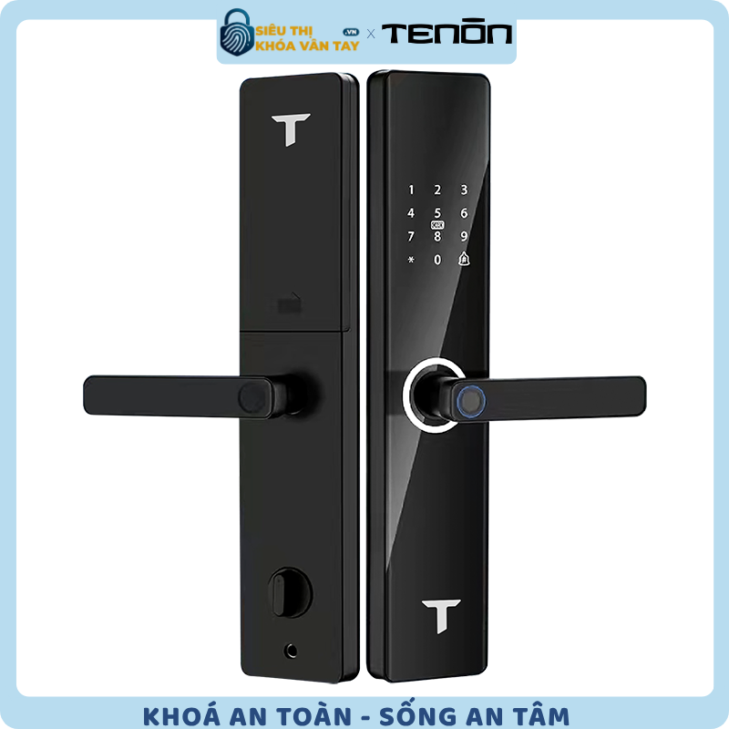 Khóa cửa thông minh Tenon K60 - mang đến khả năng bảo mật vượt trội và trải nghiệm mở cửa tiện lợi.