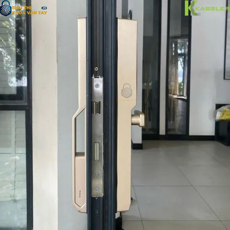 Khóa vân tay Kassler cửa nhôm KL-599 PRO MÀU VÀNG