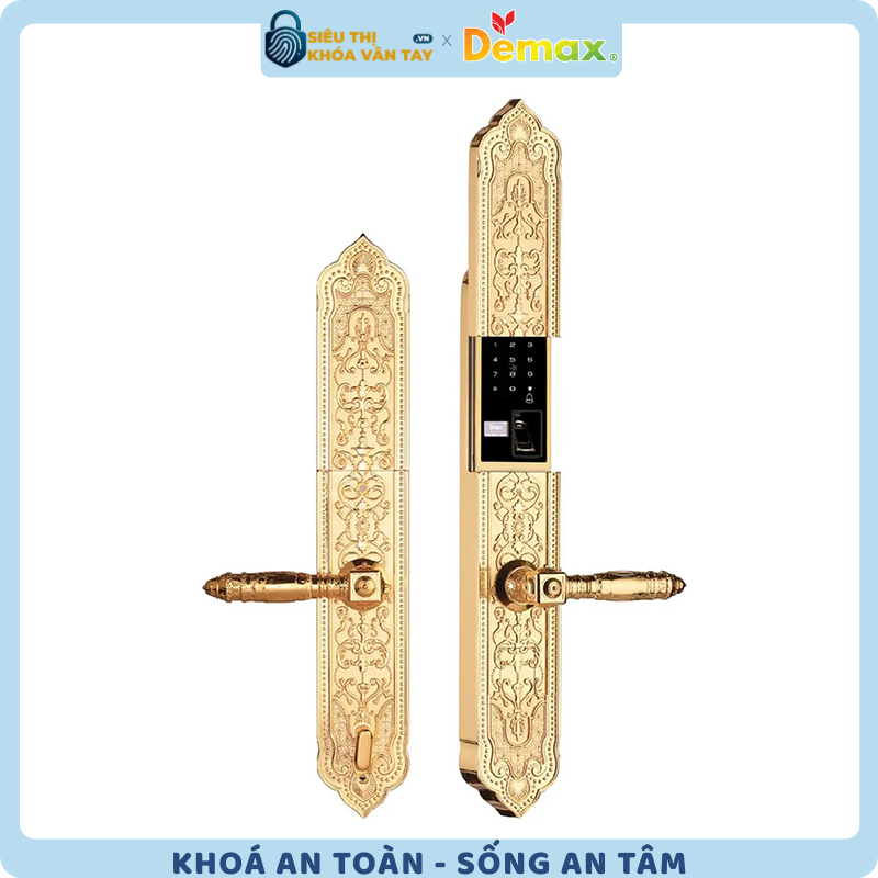 Khoá vân tay đại sảnh Demax EL8862 sở hữu thiết kế tinh tế, sang trọng phù hợp với biệt thự và nhà phố cao cấp