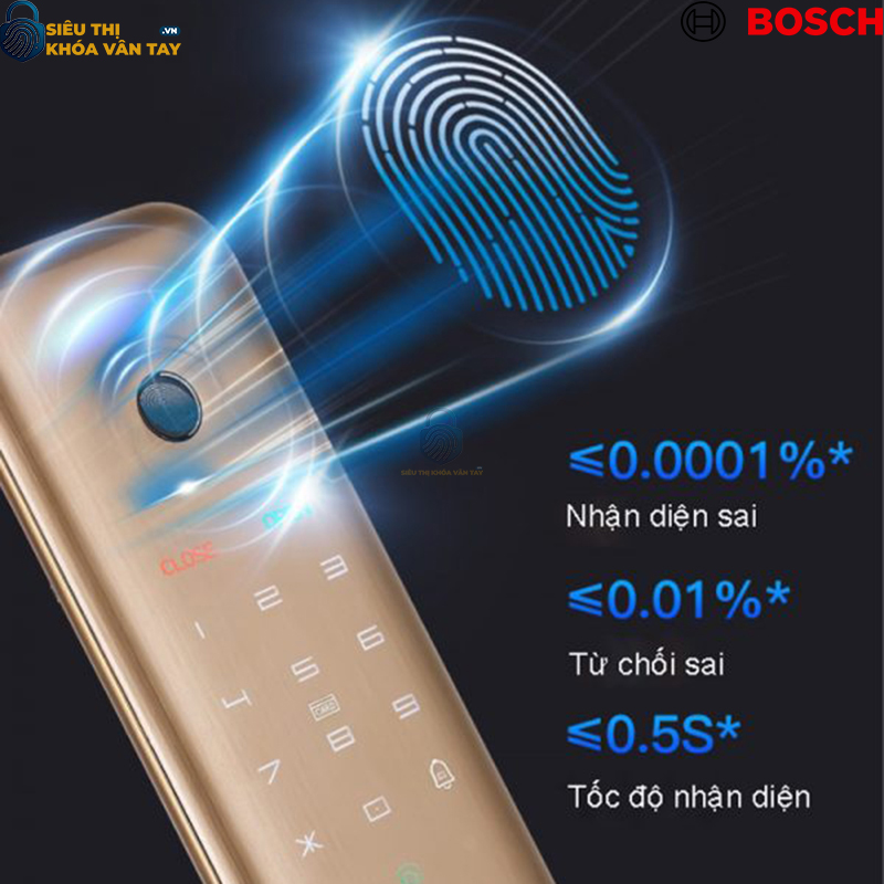 Khóa vân tay cửa gỗ Bosch.EL500 EU