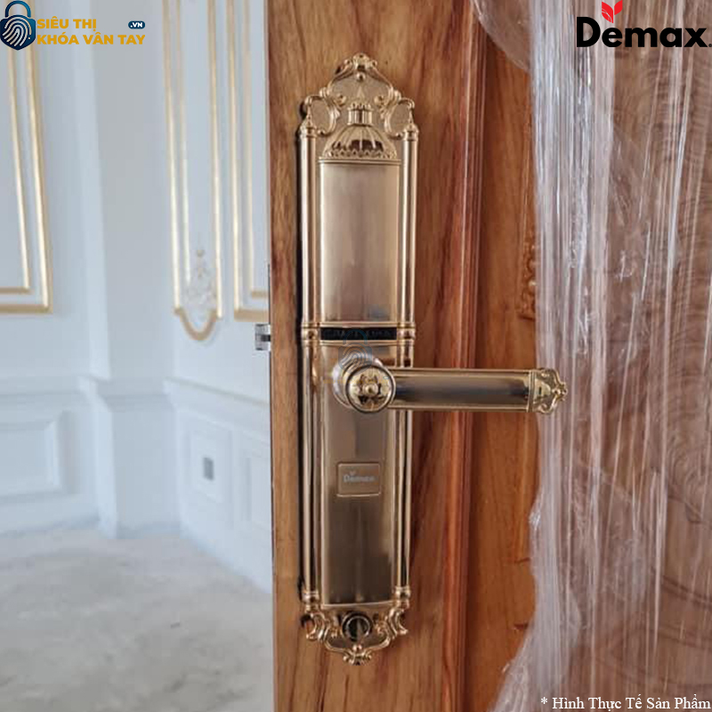 Khoá cửa đại sảnh Demax EL822 hỗ trợ mở bằng vân tay, mã số, thẻ từ, chìa cơ và app điện thoại