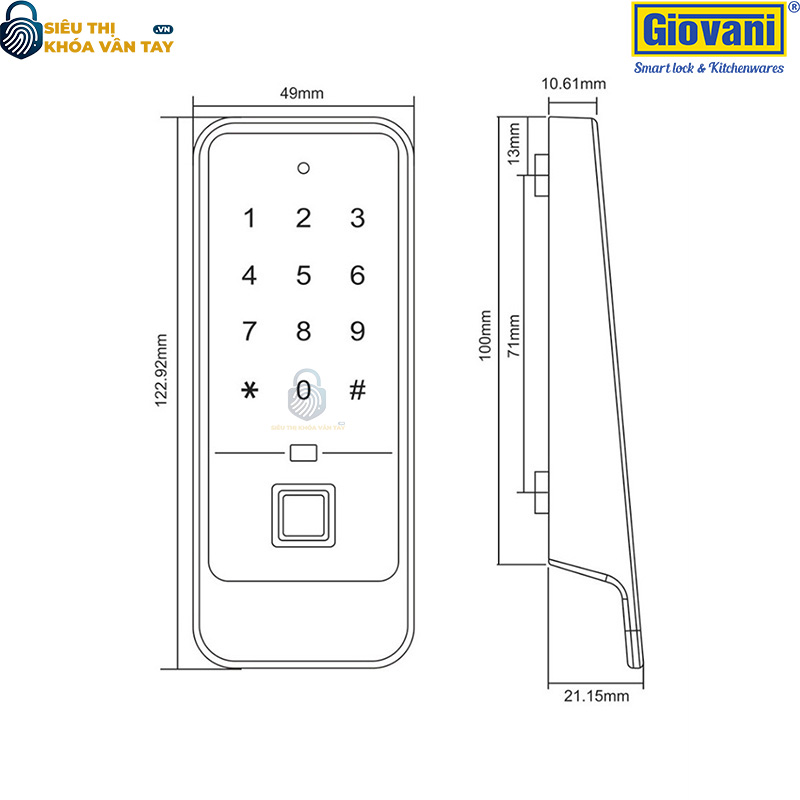 Khóa tủ Giovani Locker GSL-A72