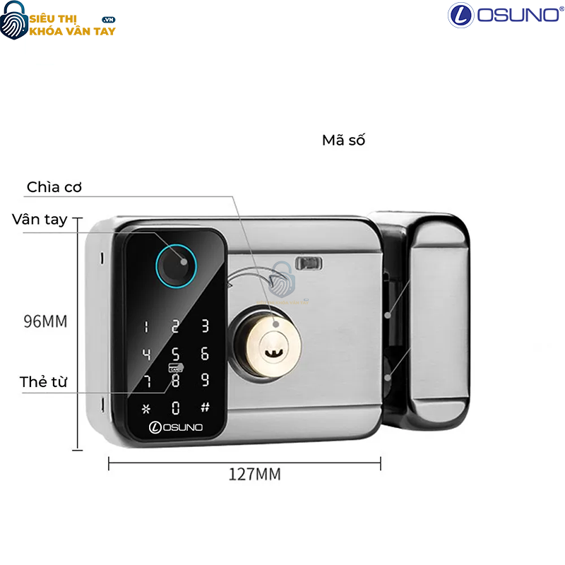 Khóa vân tay cửa cổng Osuno OSN-3335