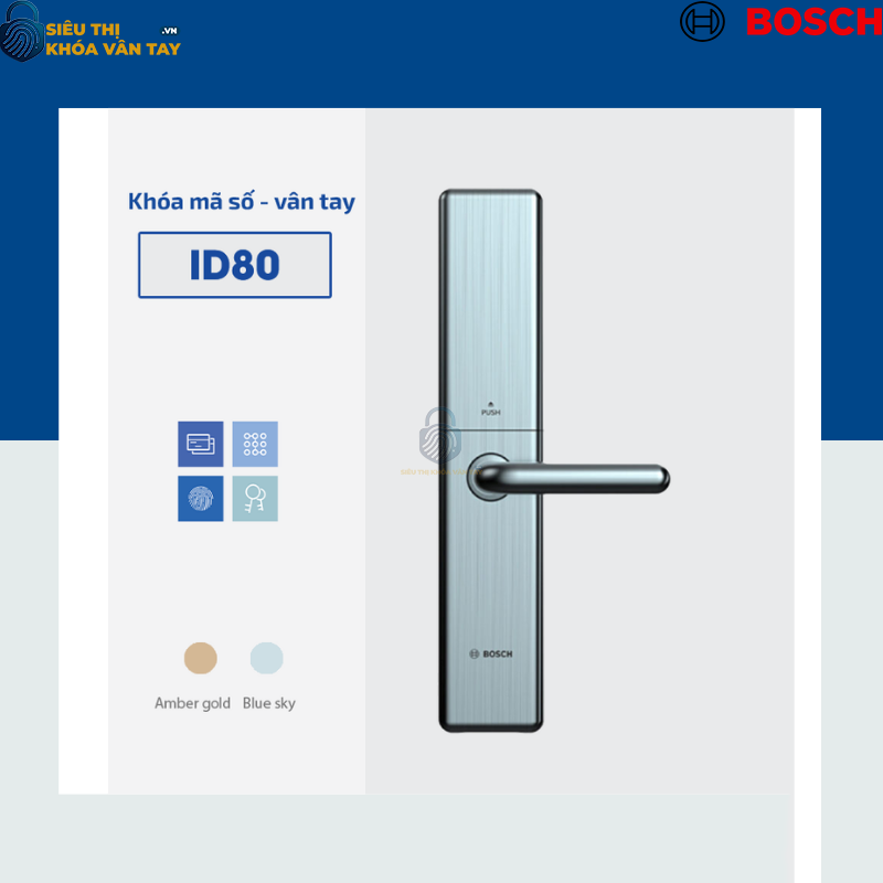 Khóa vân tay cửa gỗ Bosch.ID 80 EU