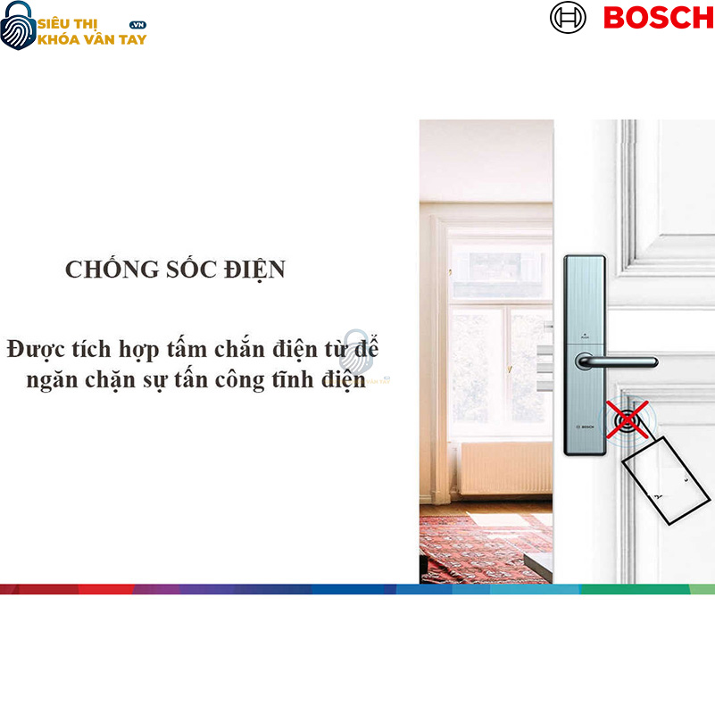 Khóa vân tay cửa gỗ Bosch.ID 80 EU