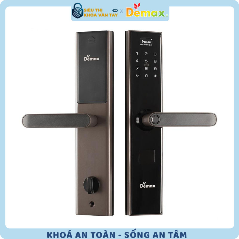 Khoá vân tay cửa gỗ Demax EL368 được thiết kế hiện đại, phù hợp với xu hướng nhà thông minh