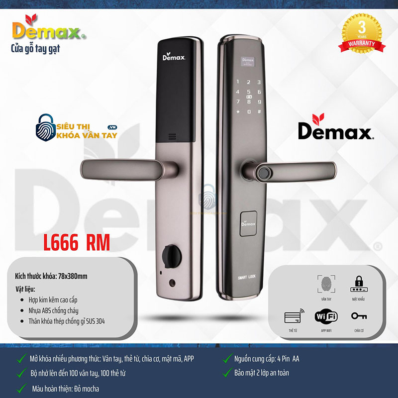 Sản phẩm hỗ trợ mở cửa bằng vân tay, mật khẩu, thẻ từ, chìa cơ và ứng dụng điện thoại