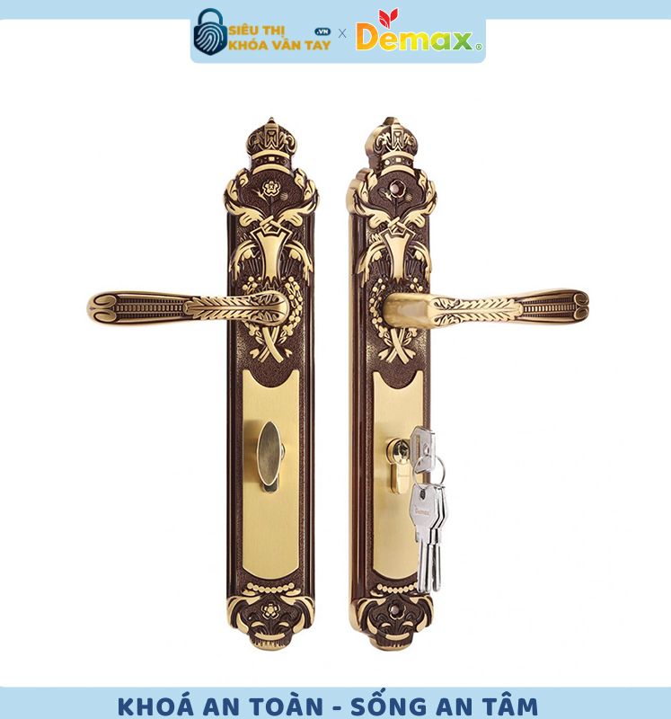 Khóa Cơ Cửa Chính Demax CLK306 BRASS