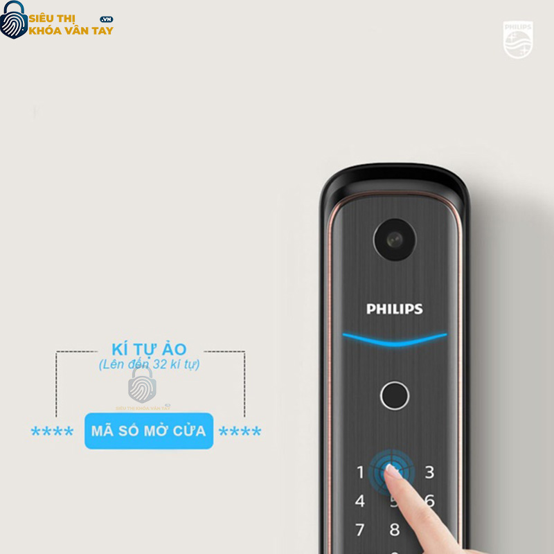Khóa cửa vân tay Philips DDL702-1HWS