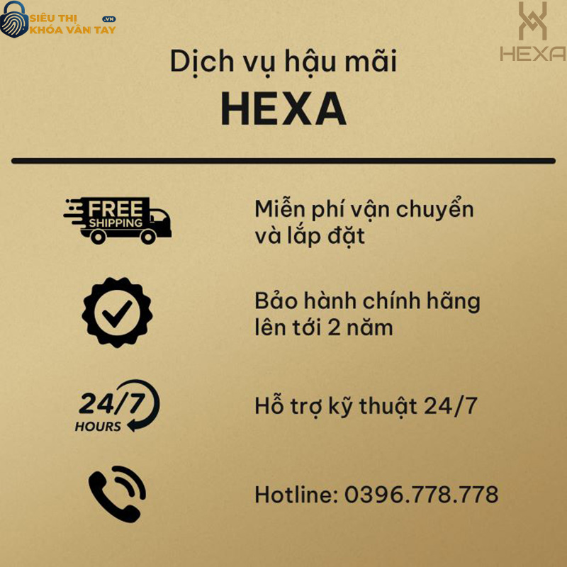 Khóa vân tay cửa gỗ Hexa P200 Pro Max