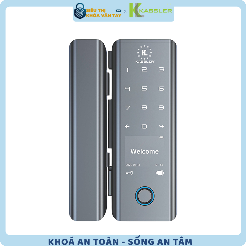 Khóa vân tay cửa kính Kassler KL-589 App