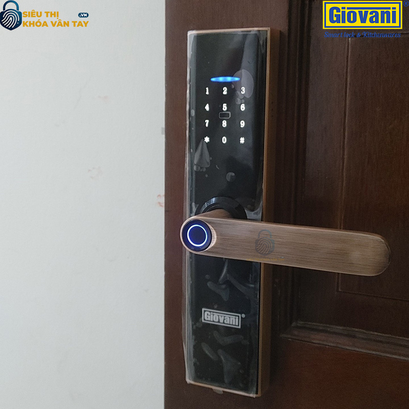 Khóa vân tay Giovani cửa gỗ GSL-K591C màu đồng
